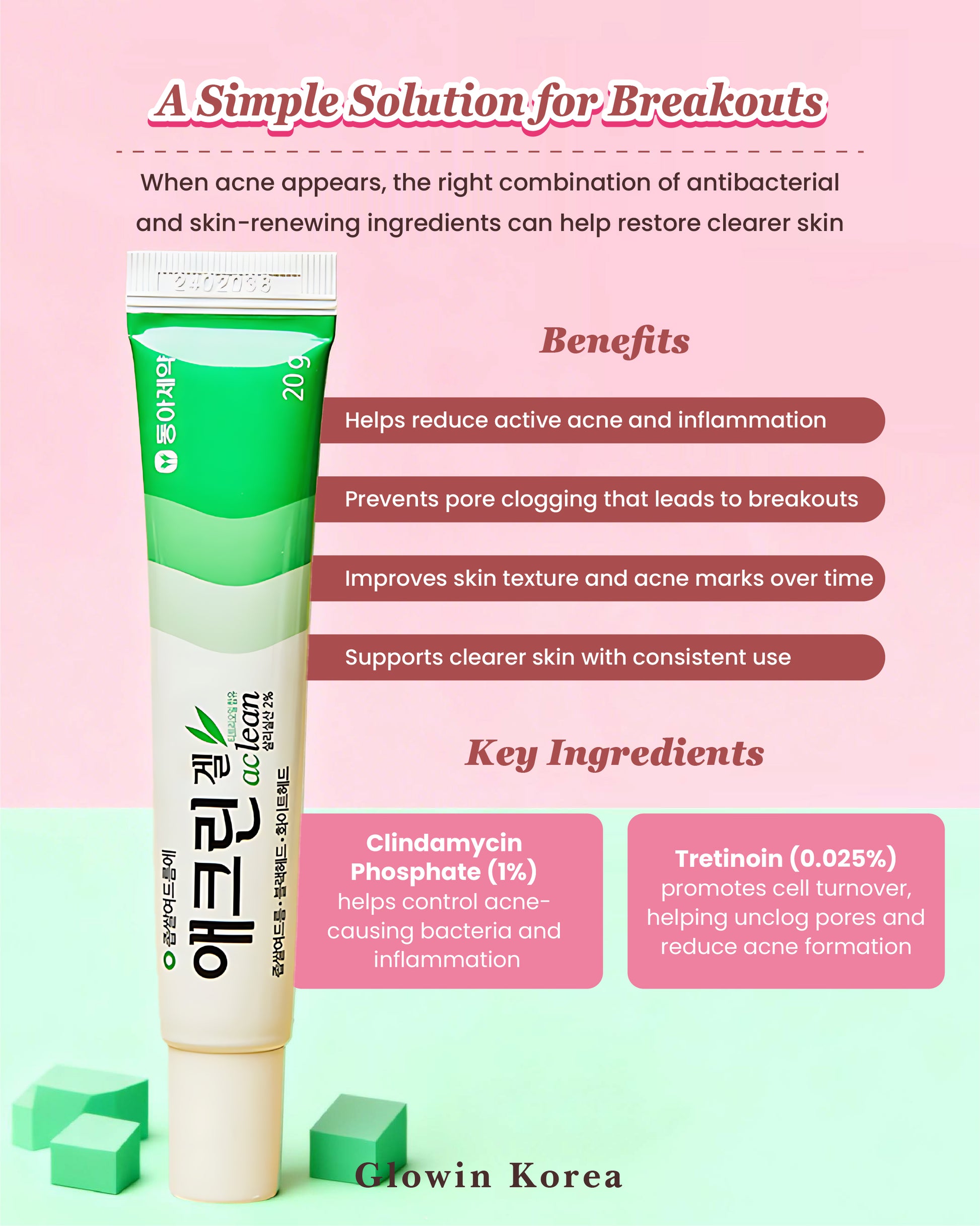 Korean Acne Treatment Gel – Aclean Gel | Solution for Breakouts