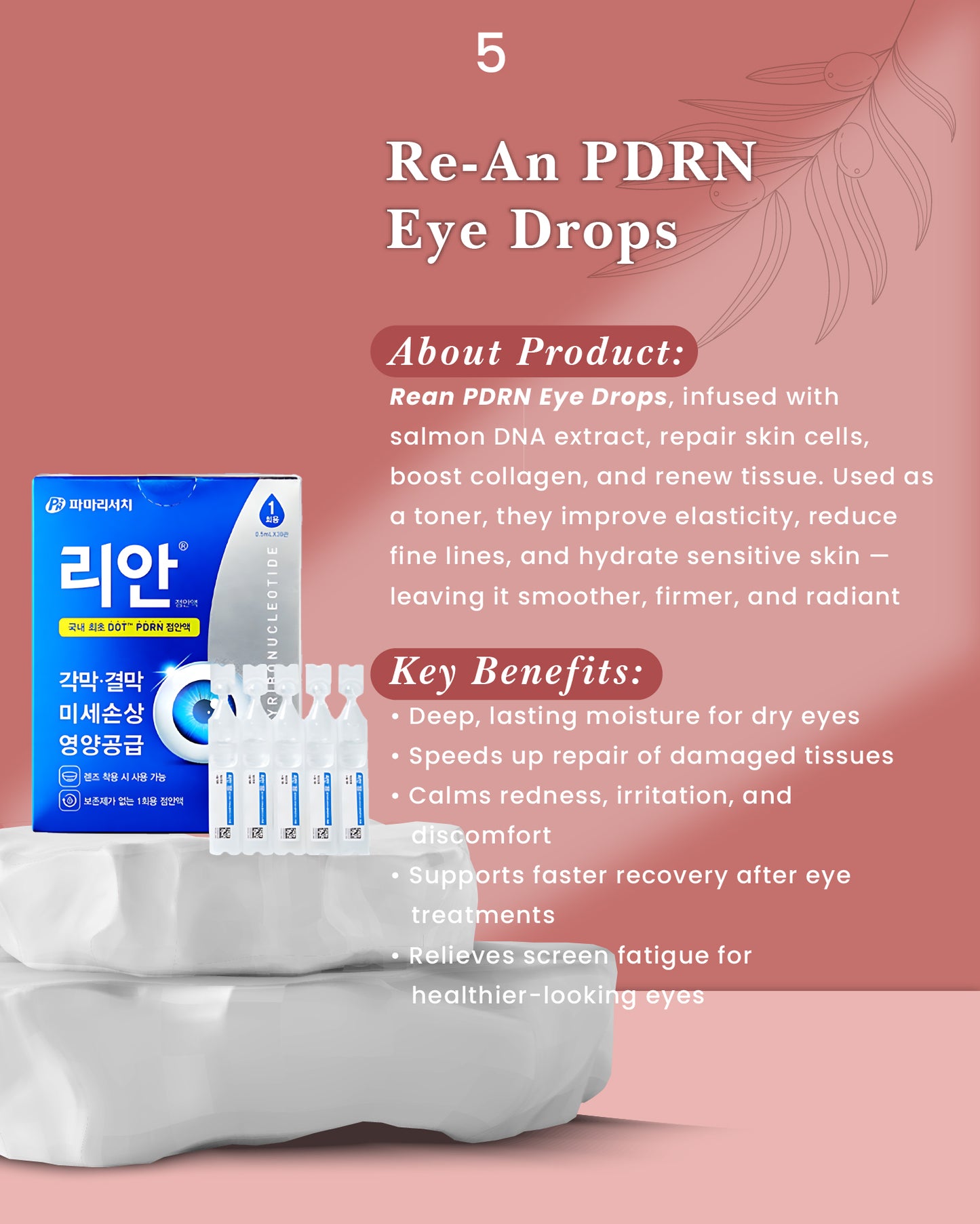 Re-An PDRN Eye drops Key Benefits