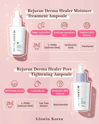 Rejuran Derma Healer Moisture Treatment vs Tightening Ampoule