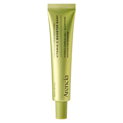 Vitamin C booster shot tube with 'Arenicia' branding on a white background